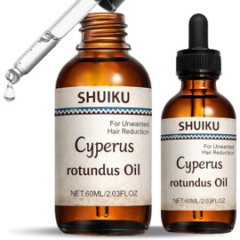 Aceite de Cyperus rotundus, Cyperus, aceite natural 100% puro para reducir el crecimiento del vello corporal (2 PAQUETES)