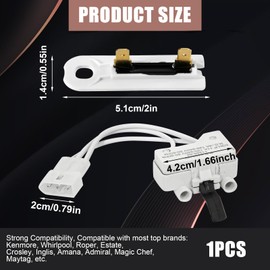3406107 Dryer Door Switch Replacement Part, with 3392519 Dryer Thermal Fuse Fit for Dryers Replaces 3406109 3405100 3405101 3406100 3406101