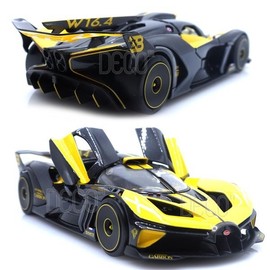 Deco & 1:24 Bugatti Bolide Yellow Mini Car Diecast / 데코앤 1:24 부가티 볼리드 옐로우 미니카 다이캐스트