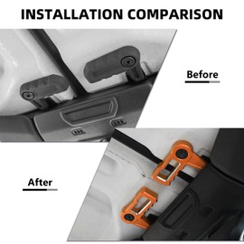 RAZPOY JL 6PCS Freedom Panel Latch, Aluminum Hardtop Roof Removal Switch Handle Compatible with 2018-2024 Jeep Wrangler JL JLU & Gladiator JT, Orange