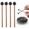 2Pairs Drum Mallets, 5.9-Inch Rubber Mallets Percussion, Children's Rubber Drumsticks,