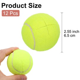 sourcing map 12 Pcs Precut Walkers Tennis Balls, Universal Precut Glide Ball Walkers Accessories Glides for Furniture Legs and Floor Protection, Yellow