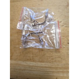 Nose bridge 2pcs Silver Metal Rimless Frameless Eyeglasses Bridge Glasses Frame Nose Pad Pin