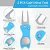 2 pcs Golf Divot Repair Tool Metal Foldable Golf Divot