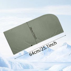 Rthjsfj Cooling Hoodie Towels for Neck and Face, UV Sun Protection Cool Towel, Cooling Neck Head Wraps Towels for Hot Weather Sport Workout (Grey)