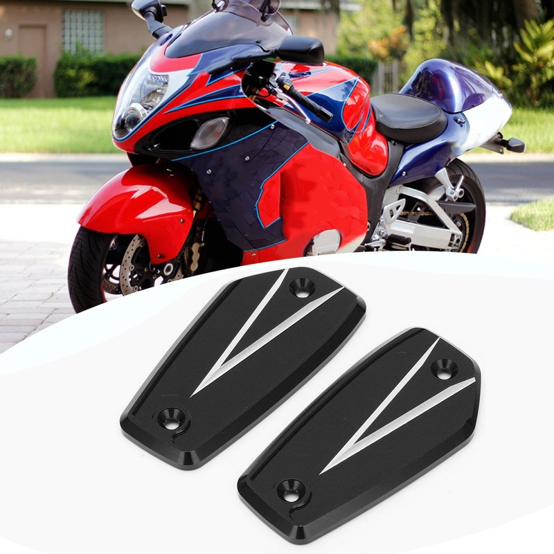 2pcs Front Brake Reservoir Cylinder Cover Cap Replacement for Suzuki