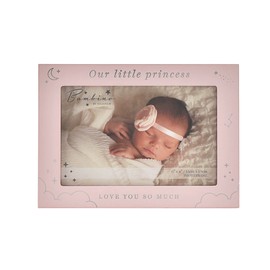 Baby 6" x 4" Photo Frame by Bambino Moon and Stars - Our Little Princess / Pink