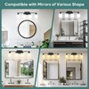 Ascher Bathroom Light Fixtures, 4-Light Vanity Light Over Mirror, Matte