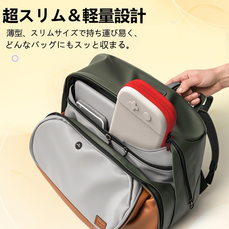 Switch 2ケース バッグ 収納バッグ 薄型 衝撃吸収 撥水表面 ゲームカード 12枚収納 落下試験済み
