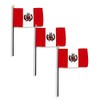 Peru flag 4 x 6 inch (3 PK)