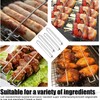 MIXNEX Stainless-Steel Chicken Wing Grill Rail – 11.8″ Skewer-Style BBQ