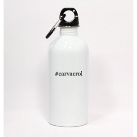 Los Drinkware Hermanos #carvacrol - Hashtag White Water Bottle with Carabiner 20oz