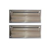 QCAA Solid Brass Mail Slot, with Solid Brass Interior Frame