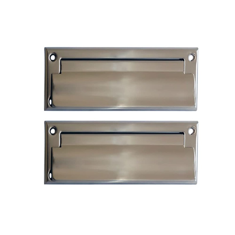 QCAA Solid Brass Mail Slot, with Solid Brass Interior Frame