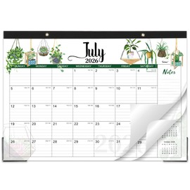 Desk Calendar 2026-2027 - Calendar 26-27, Jul. 2026 - Dec. 2027, Desktop Calendar 2026-2027, 17" x 12" Large Desk Calendar with Cutting Lines, Corner Protector, Note Section for home, office, school.