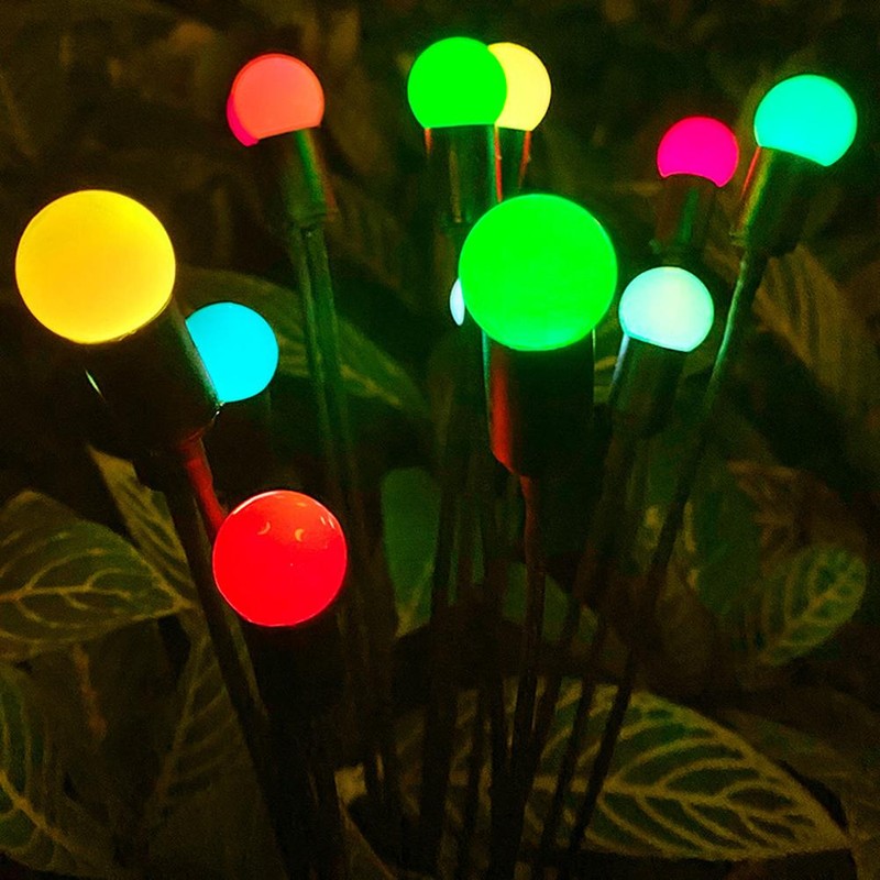 2 Pack Solar Powered LED Pendant Lights Firefly Lights Outdoor