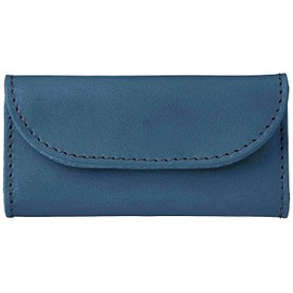 BlissLeather (Tochigi Leather Made in Japan) Luxury Genuine Leather Smart Key Case, 3 Layers, Canabira, KYY Zipper, Made in Japan, navy_2