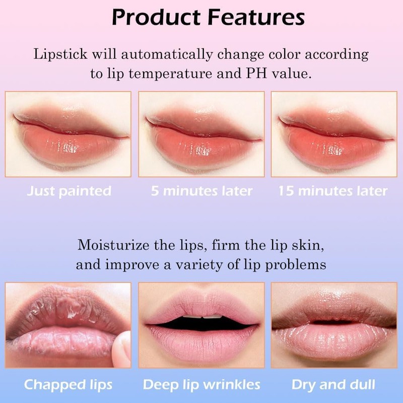 Bálsamo Labial que Cambia de Color, Labiales Mágicos que Cambian