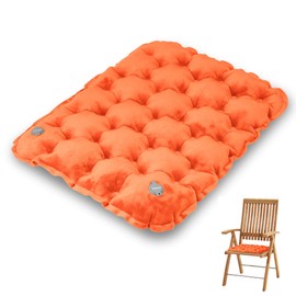 YEEKORO Inflatable Seat Cushion, Chair Cushions, Lightweight Air Sitting Pad, Portable Chair Pads for Indoor Dining Room Kitchen Chairs Office Airplane Car, Floor Cushion for Home(Orange)
