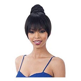 SWIRL BUN BANG (1B Off Black) - Freetress Equal Synthetic Bun & China Bang