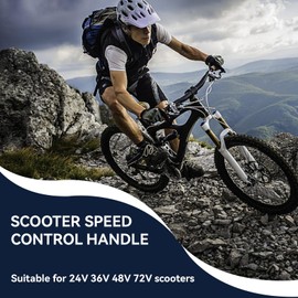 Frdhee E-Bike Thumb Throttle 130X, Electric Scooter Throttle 12-72V SM Plug E-Bike Right/Left Hand Accelerator E Bike Speed Control for Electric Bicycle Scooter Accessories