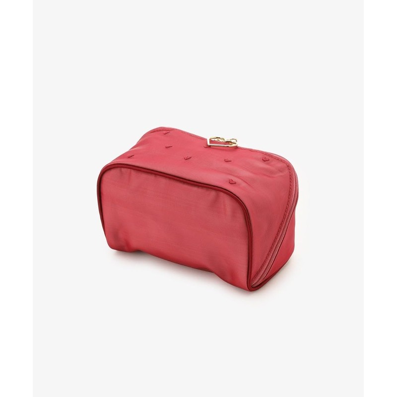 Afternoon Tea Living JL11 Embroidered Heart Open Pouch, Pink