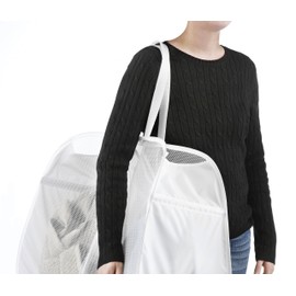 Whitmor 6233-4103-WHT Pop y lavandería Plegable Doble Hamper, Blanco