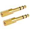Poppstar 2x Audio Adapter Coupler Jack 3.5 mm Female to