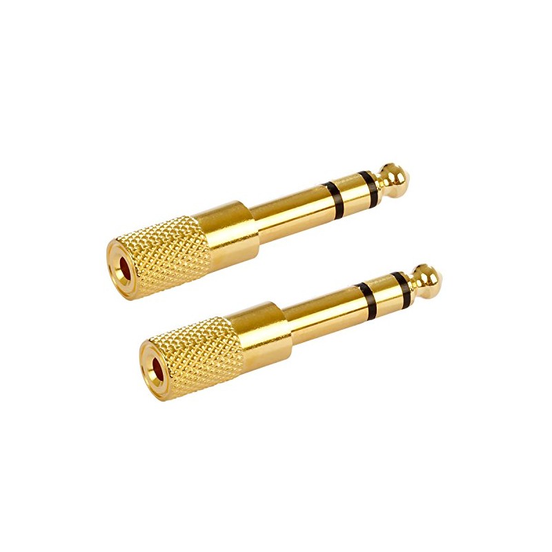 Poppstar 2x Audio Adapter Coupler Jack 3.5 mm Female to