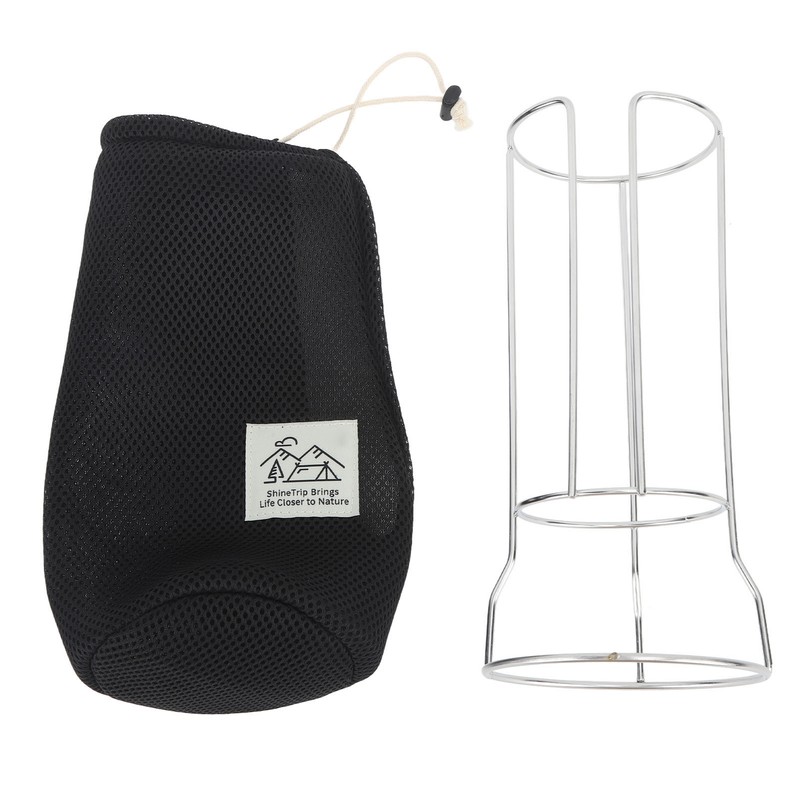 300ml Stackable Coffee Cups with Stand Stainless Steel Double Layer