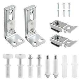 12 Piece Bi-Fold Door Repair Kit, Bifold Door Hardware Repair Replacement Part with 3/8" Swivels, 7/8" to 1" Guide Wheel and Brackets for Accordion Barn Folding Door