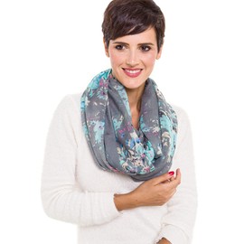 Infinity Scarfs for Women Lightweight Floral Flower Fashion Wrap Shawl for Fall Winter, Inf-daisy-g, One Size