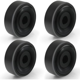 Audio Insulator Speaker Anti-Howling Insulator Aluminum Round Type Rubonarie Gold Silver Soundproofing Vibration Proof Speaker Set of 4 4pcs Black