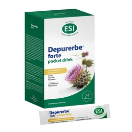 ESI, Depurerbe Forte Drink, Integratore Alimentare Depurativo a Base di Estratto di Carciofo, Cardo Mariano e Tarassaco, Aiuta l'Organismo a Eliminare le Tossine Accumulate, Gusto Limone, 24 Bustine