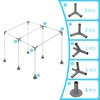 ICITYWALL 6 Leg Carport Kits，Slant Roof Canopy Fitting Kit with