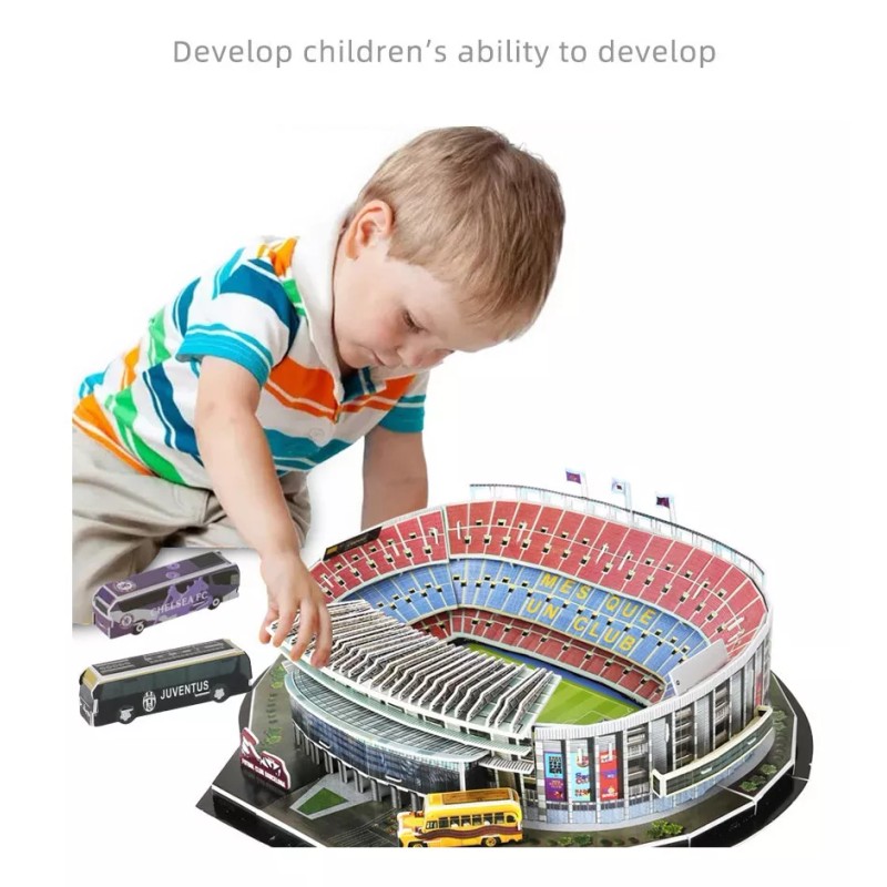 Bddd Puzzle Infantil De Papel 3d Campo De Fútbol Azteca