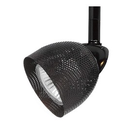 Udorich Round Metal Mesh Shade Track Light Head and Frame, 50 Watt Capacity, Removable and Interchangeable, Black