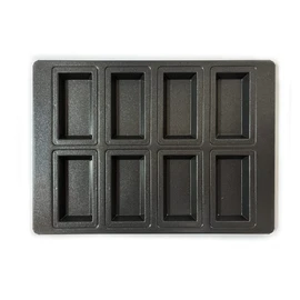 Matsunaga Seisakusho MB Teflon Treated Financier Top Plate 8P Black