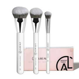 ALBEAUT- Juego completo incluye una brocha para base, una brocha multiusos para el rostro y una brocha multiusos para ojos para satisfacer todas tus  
