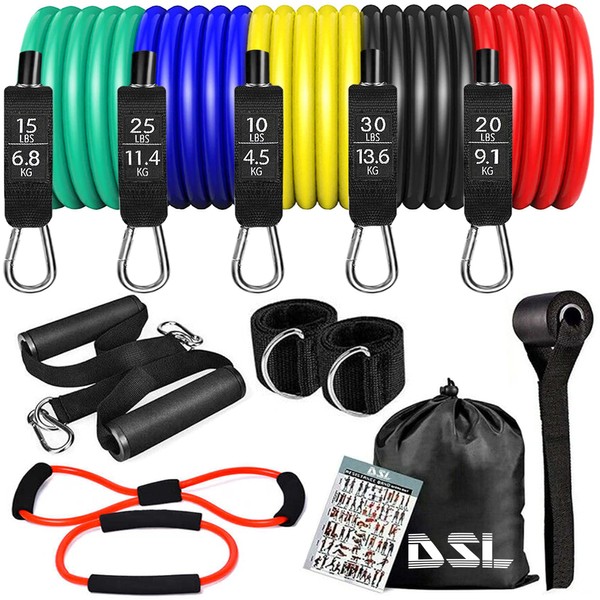 Resistance Bands - 14 Pc Resistance Bands Set Men Women,