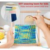 Wooden Weaving Loom Kit, 24x28cm Wooden Multi-Craft Weaving Loom Adjustable