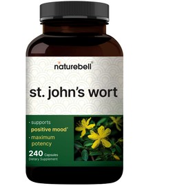 NatureBell St Johns Wort 9,000mg Per Serving, 240 Capsules | 15:1 Herbal Extract, North American Harvest, Rich in Hypericin – Positive Mood Support Supplement – St. John’s Wort – Non-GMO
