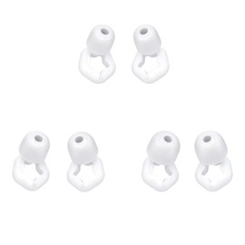 Silicone Earplugs, Reusable Noise Cancelling Earplugs, Suitable for Sleep, Snoring, Swimming, Traveling, Concerts, Airplanes, and Studying, 6Pcs，S/M/L, White ﻿