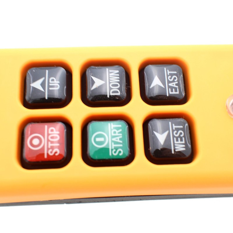 6 Key Crane Industrial Remote Control Wireless Transmitter Push Button