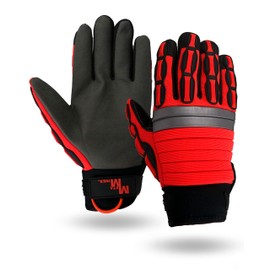 Meta Miner Hi-Viz Premium Smooth Palm Gloves by Illinois Glove Company Style 499 (Large)