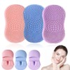 JEYORZY 3 Stück Silikon Gesichtswäscher, Manueller Gesichtsreiniger, Gesichtswaschbürste Massagebürste für