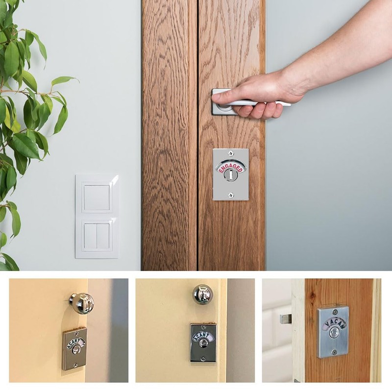 Door Lock Indicator, Bathroom Stall Door Latch, Latch Indicating Lock,