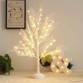 Lámpara LED Abedul Blanca Cálida Decorativa, Árbol Bonsái para Hogar, Bodas, Pascua y Navidad, Iluminación de Mesa, Luz Ambiental, Estilo Moderno y Elegante para Interiores.