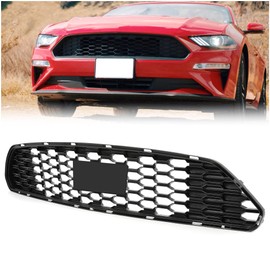 KUAFU Upper Radiator Grille Compatible with 2015-2017 Ford Mustang Replacement for FR3Z8200BA FO1200566 Front Bumper Grill Assembly ABS Plastic Black