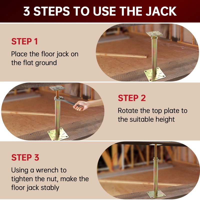 FOROIRON 4 Pack House Jacks for Leveling Foundation Jacks for